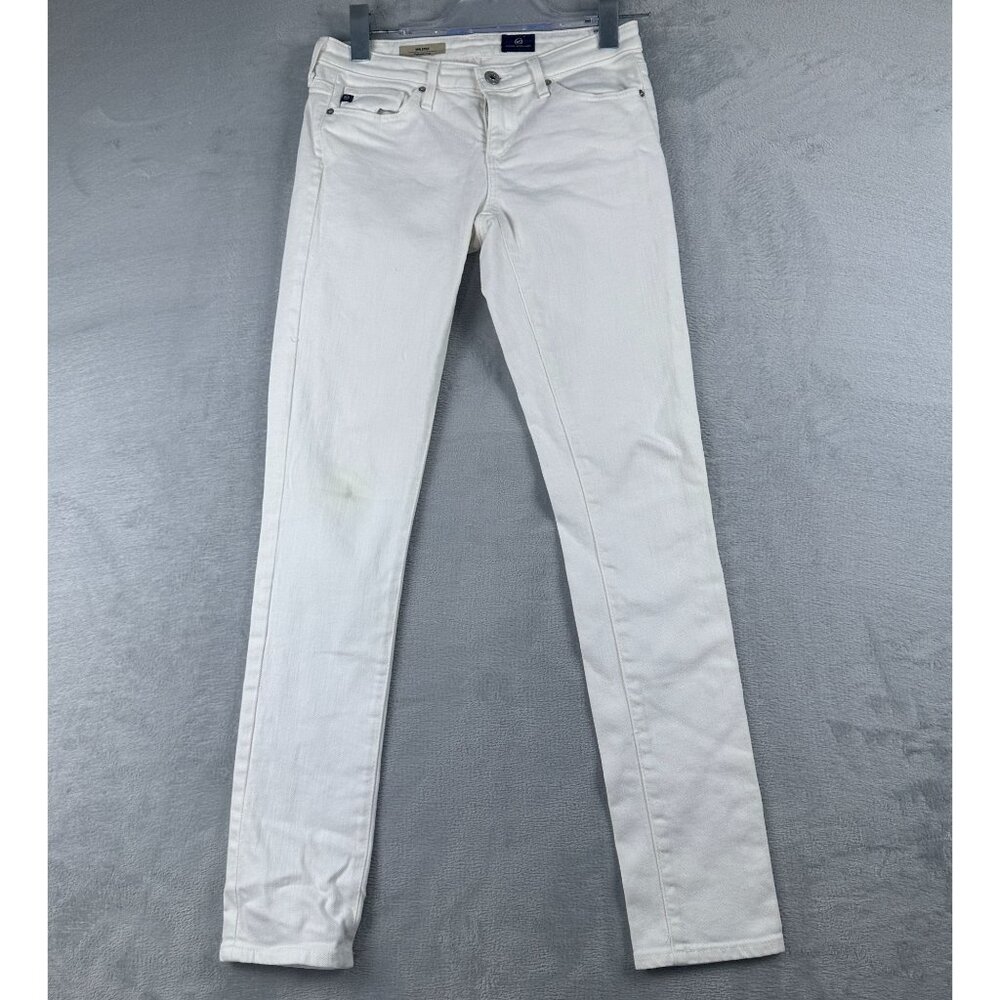 AG Adriano Goldschmied Skinny Jeans Women Size 24R The Stilt Cigarette Leg White